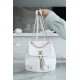 Chanel 23P Duma Backpack, Large, White Calfskin  