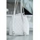 Chanel 23P Duma Backpack, Large, White Calfskin  