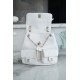 Chanel 23P Duma Backpack, Large, White Calfskin  