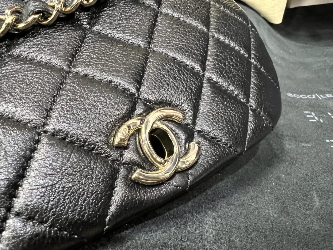 Chanel 23C Duma Backpack, Large, Black Calfskin  