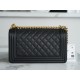 Chanel Leboy Small Ball Pattern, Black and Gold  