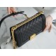 Chanel Leboy Small Ball Pattern, Black and Gold  