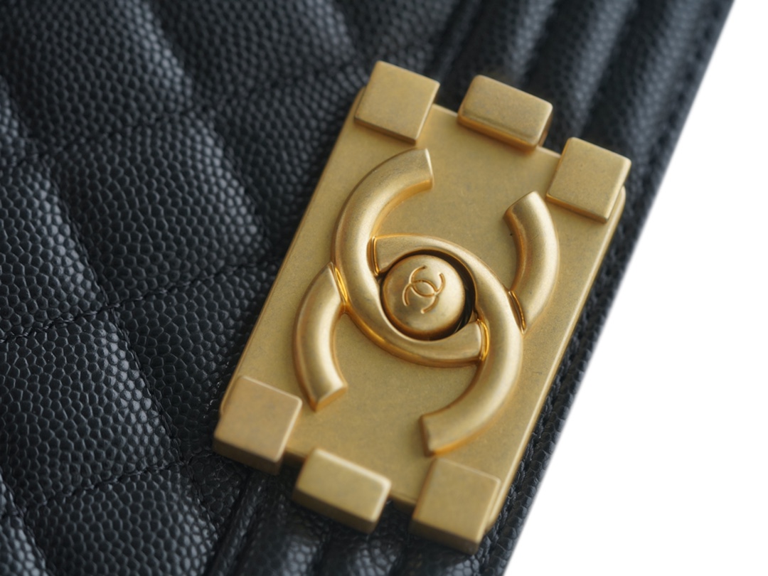 Chanel Leboy Small Ball Pattern, Black and Gold  