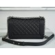 Chanel Leboy Small Ball Pattern, Black and Silver, Medium, Caviar Calfskin