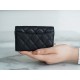 Chanel Classic Flap Classic Card Holder, Black and Gold, Calfskin  