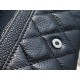 Classic Flap Classic Card Holder, Black and Silver, Caviar Textured Calfskin  