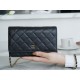 Chanel WOC Money Bag (Magnetic Closure), Black and Gold, Caviar Calfskin  