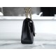 Classic Flap Bag, Black and Gold, Small, Lambskin  