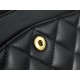 Classic Flap Bag, Black and Gold, Small, Lambskin  