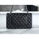 Classic Flap Bag, Black and Silver, Lambskin  