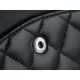 Classic Flap Bag, Black and Silver, Lambskin  