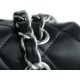 Classic Flap Bag, Black and Silver, Lambskin  