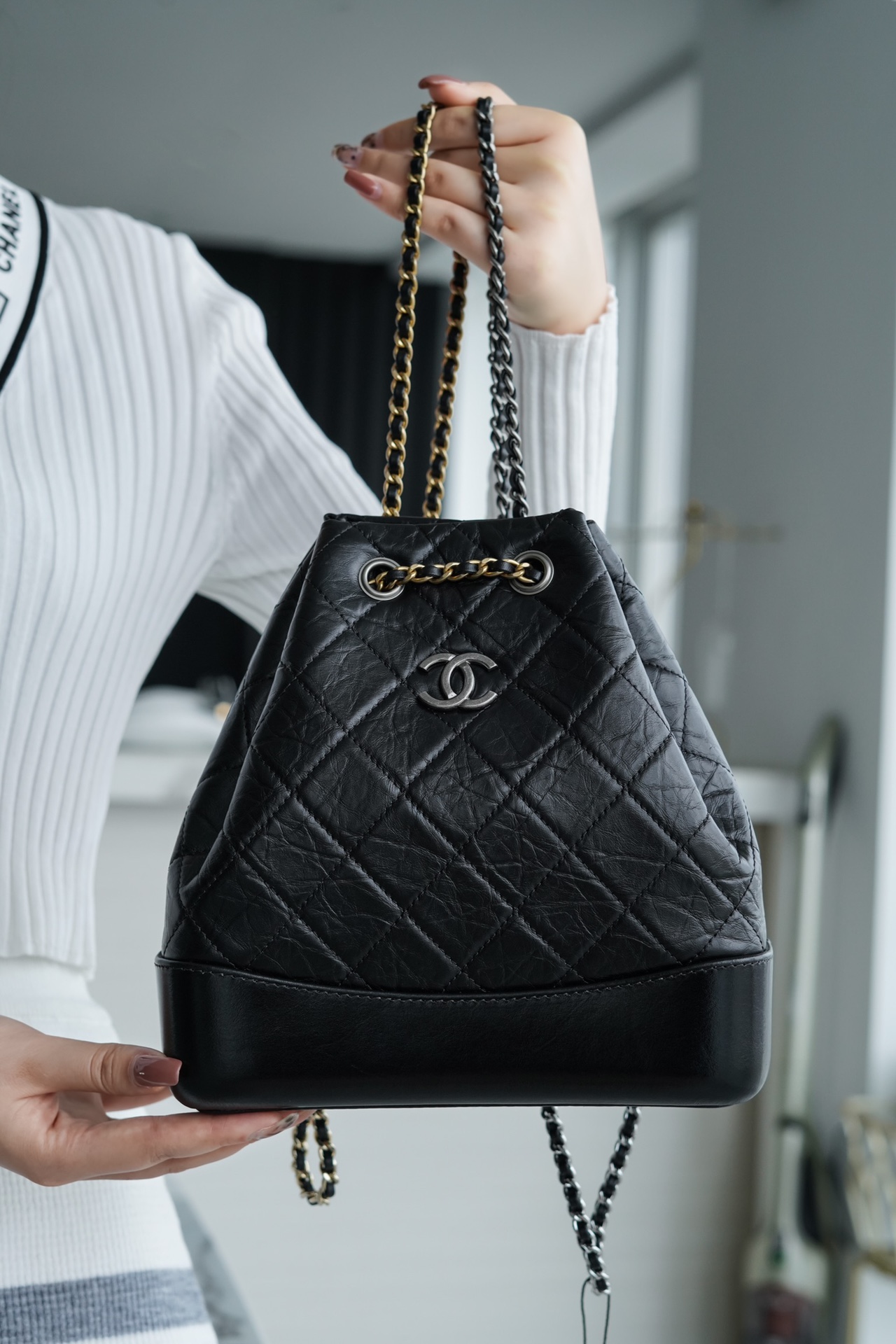 Chanel Gabrielle Backpack, Calfskin  