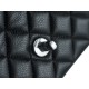 CF Classic Flap, Mini, Black and Silver, Grained Calfskin  