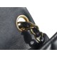 Classic Flap Bag, Black and Gold, Square, Lambskin  