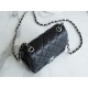 Classic Flap Bag, Black and Silver, Square, Lambskin  