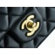 Classic Flap Bag, Black and Gold, Mini, Lambskin  