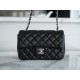 Classic Flap Bag, Black and Silver, Mini, Lambskin  