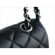 Classic Flap Bag, Black and Silver, Mini, Lambskin  