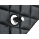 Classic Flap Bag, Black and Silver, Mini, Lambskin  