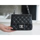 Classic Flap Bag, Black and Silver, Lambskin  