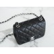 Classic Flap Bag, Black and Silver, Lambskin  