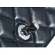 Classic Flap Bag, Black and Silver, Lambskin  