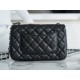 Classic Flap Bag, Black and Silver, Lambskin  