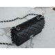 Classic Flap Bag, Black and Silver, Lambskin  