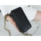 Classic Flap Bag, Black and Gold, Lambskin  