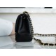 Classic Flap Bag, Black and Gold, Lambskin  