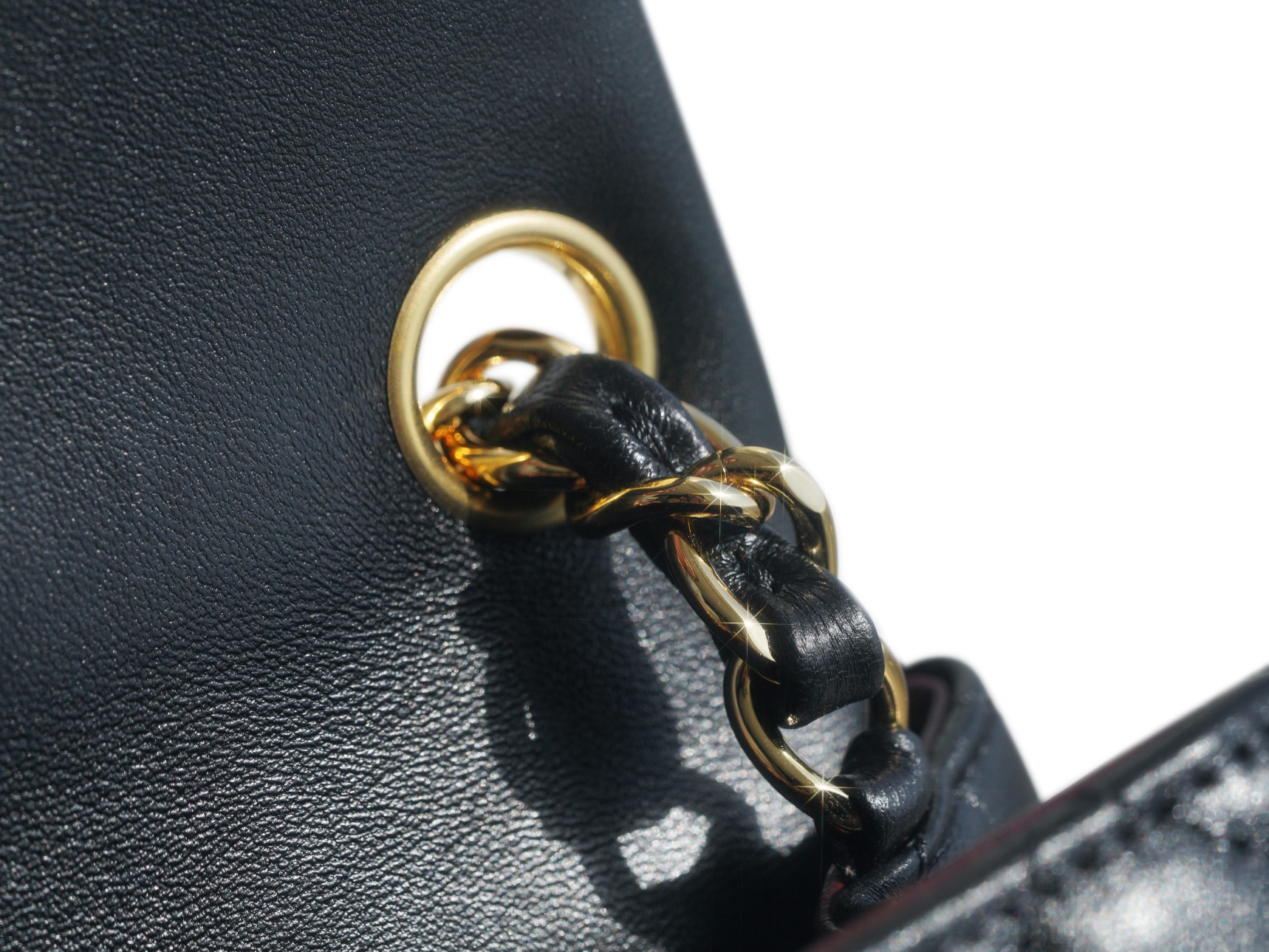 Classic Flap Bag, Black and Gold, Lambskin  