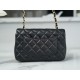 Classic Flap Bag, Black and Gold, Lambskin  