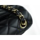 Classic Flap Bag, Black and Gold, Lambskin  