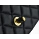 Classic Flap Bag, Black and Gold, Lambskin  