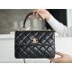 Chanel Trendy CC Flap Bag, Black and Gold, Lambskin  