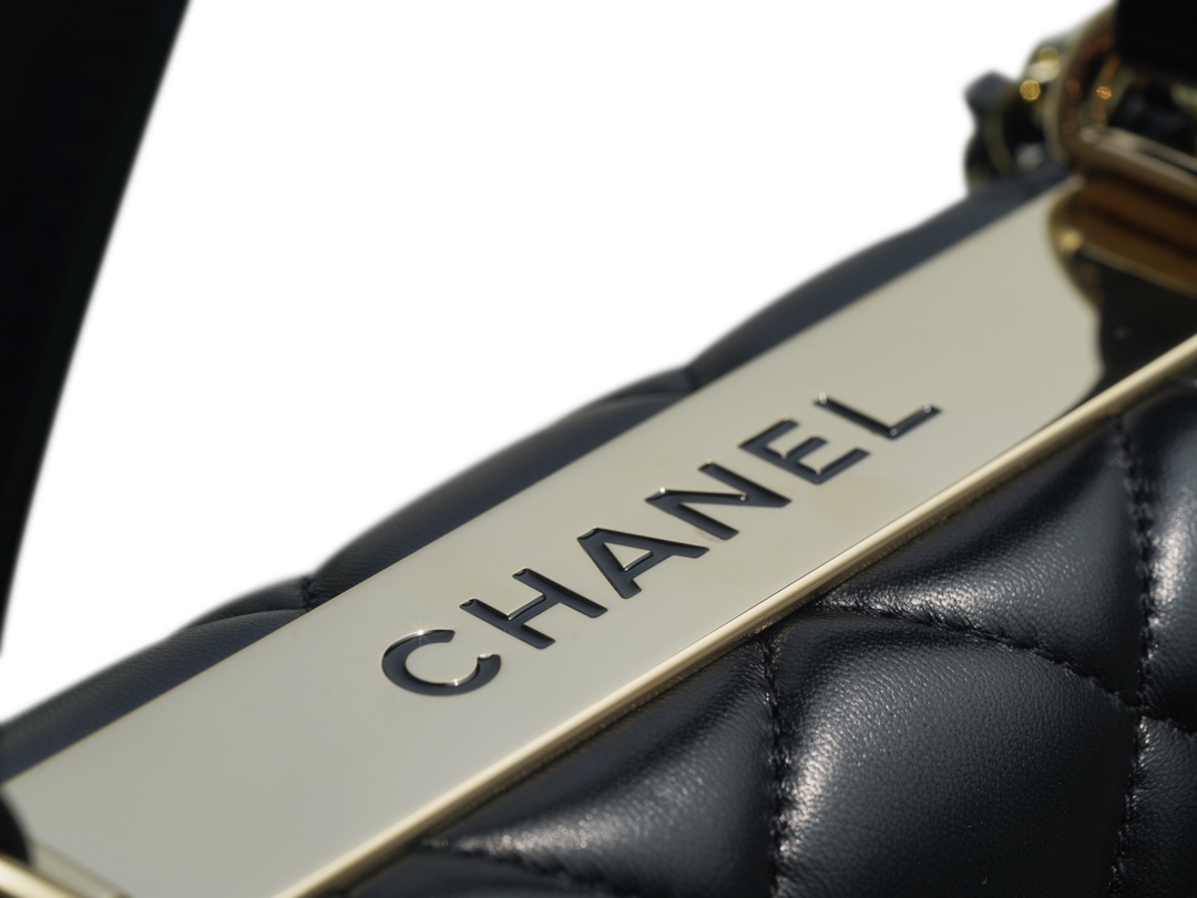 Chanel Trendy CC Flap Bag, Black and Gold, Lambskin  