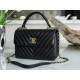 Trendy CC V-Pattern Classic, Black, Lambskin  