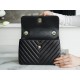 Trendy CC V-Pattern Classic, Black, Lambskin  