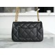 Chanel 23P Heart Adjustment Mini, Grained Calfskin  