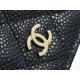 Classic Flap Zipper Long Wallet, Black and Gold, Calfskin  