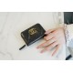 19 Series Zipper Coin Card Holder, Ace Black and Gold  