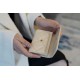 19 Series Card Holder, Milk Tea Almond, Goat Leather  