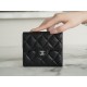 Classic Flap Classic Trifold Wallet, Black Silver, Caviar Calfskin  