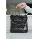 CHANEL✦ 23S Spring/Summer New 22Mini Bag, Black Silver, Calfskin  