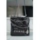 CHANEL✦ 23S Spring/Summer New 22Mini Bag, Black Silver, Calfskin  