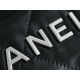 CHANEL✦ 23S Spring/Summer New 22Mini Bag, Black Silver, Calfskin  