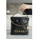 CHANEL✦ 23S Spring/Summer New 22Mini Bag, Black Gold, Calfskin  