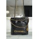 CHANEL✦ 23S Spring/Summer New 22Mini Bag, Black Gold, Calfskin  