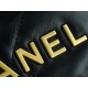 CHANEL✦ 23S Spring/Summer New 22Mini Bag, Black Gold, Calfskin  